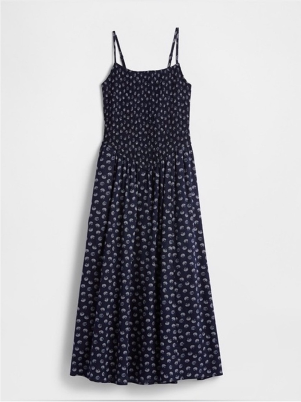 Old Navy Navy Maxi Dress with Light Blue Micro Print